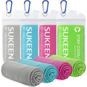 image4 Pack Cooling Towel 40quotx12quotIce TowelSoft Breathable Chilly TowelMicrofiber Towel for YogaSportRunningGymWorkoutCampingFitnessWorkout ampamp More Activities GreyGreenPinkLake BlueGreyGreenPinkLake Blue