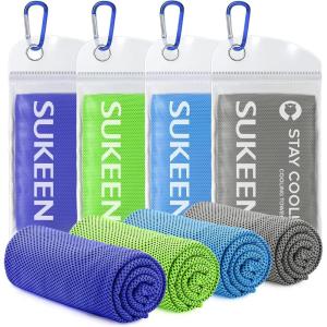 image4 Pack Cooling Towel 40quotx12quotIce TowelSoft Breathable Chilly TowelMicrofiber Towel for YogaSportRunningGymWorkoutCampingFitnessWorkout ampamp More Activities GreyGreenPinkLake BlueBlueGreenDark BlueDark Gray