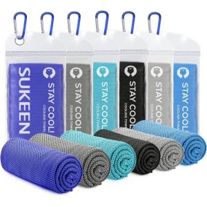 imageSukeen Cooling Towel 40quotx12quot Bulk Ice TowelSoft Breathable Chilly TowelMicrofiber Towel for YogaSportRunningGymWorkoutCampingFitnessWorkout ampamp More ActivitiesBlueGreyLake BlueDark BlueDark GreyBlack