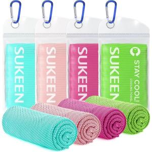 imageSukeen Cooling Towel 40quotx12quot Bulk Ice TowelSoft Breathable Chilly TowelMicrofiber Towel for YogaSportRunningGymWorkoutCampingFitnessWorkout ampamp More ActivitiesMacaron BlueMacaron PinkGreenPink