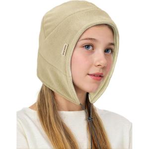 imageSukeen Kids Winter Beanie Hat Girls Boys Double Side Wear Warm Hat Antistatic Cold Weather Hat Fleece Skull Cap for OutdoorBeige