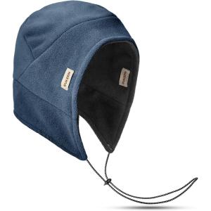 imageSukeen Kids Winter Beanie Hat Girls Boys Double Side Wear Warm Hat Antistatic Cold Weather Hat Fleece Skull Cap for OutdoorNavy Blue