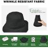 imageSukeen Bucket Hat Waterproof SkinFriendly Shields Neck QuickDry Breathable Hat for Fishing Travel hatBlack