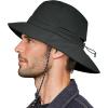 imageSukeen Bucket Hat Waterproof SkinFriendly Shields Neck QuickDry Breathable Hat for Fishing Travel hatBlack