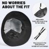 imageSukeen Bucket Hat for Men ampamp Women Lightweight UV Protection 50 Sun Hat with Adjustable Chin Strap Waterproof for HikingBlack