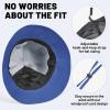 imageSukeen Bucket Hat for Men ampamp Women Lightweight UV Protection 50 Sun Hat with Adjustable Chin Strap Waterproof for HikingBlue