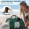 imageSukeen Bucket Hat for Women Men Summer Beach Sun Hat Reversible Packable Adjustable UPF50 Cooling Hat for Hiking FishingBlack