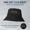 imageSukeen Bucket Hat for Women Men Summer Beach Sun Hat Reversible Packable Adjustable UPF50 Cooling Hat for Hiking FishingBlack