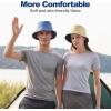imageSukeen Bucket Hat for Women Men Summer Beach Sun Hat Reversible Packable Adjustable UPF50 Cooling Hat for Hiking FishingBlack