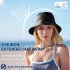 imageSukeen Bucket Hat for Women Men Summer Beach Sun Hat Reversible Packable Adjustable UPF50 Cooling Hat for Hiking FishingBlack