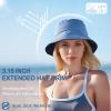 imageSukeen Bucket Hat for Women Men Summer Beach Sun Hat Reversible Packable Adjustable UPF50 Cooling Hat for Hiking FishingBlueBlack