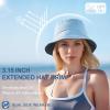 imageSukeen Bucket Hat for Women Men Summer Beach Sun Hat Reversible Packable Adjustable UPF50 Cooling Hat for Hiking FishingLight BlueBlack