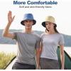 imageSukeen Bucket Hat for Women Men Summer Beach Sun Hat Reversible Packable Adjustable UPF50 Cooling Hat for Hiking FishingWhite