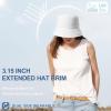 imageSukeen Bucket Hat for Women Men Summer Beach Sun Hat Reversible Packable Adjustable UPF50 Cooling Hat for Hiking FishingWhite