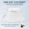 imageSukeen Bucket Hat for Women Men Summer Beach Sun Hat Reversible Packable Adjustable UPF50 Cooling Hat for Hiking FishingWhite