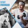 imageSukeen Cooling Sports Headbands for Men Instant Cooling Moisture Wicking Sweatbands NonSlip QuickDry Elastic Fabric Mens Headband for Gym Running Tennis Training WorkoutBlackDark GrayGray