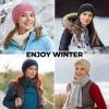 imageSukeen Ear Warmer Headband for Women DoubleLayer Warm Winter Headbands for Women Ear Muffs for Running Cycling SportsBlack Gray