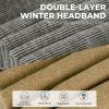 imageSukeen Ear Warmer Headband for Women DoubleLayer Warm Winter Headbands for Women Ear Muffs for Running Cycling SportsGray Beige