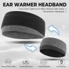 imageSukeen Ear Warmer Headband for Women DoubleLayer Warm Winter Headbands for Women Ear Muffs for Running Cycling Sportsz Black Red  2 pack