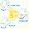 imageSukeen Kids Sun Hats with Neck Flap 3 Ways to Wear Foldable Bucket Hat for Girls Boys Lightweight Kids Beach Hat for OutdoorsWhite