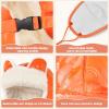 imageSukeen Kids Trapper Hat for Girls Boy Windproof Kids Warm Hat FurLined Earflap Hat with Mask for Cold Snow WeatherOrange