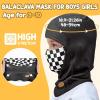 imageSukeen Kids Winter Balaclava Ski Mask for Girls Boys Breathable Face Mask Warmer Face Cover with Neck Gaiters for OutdoorBlack