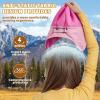 imageSukeen Kids Winter Beanie Hat for Girls Boys Antistatic Kids Warm Earflap Hat Polar Fleece Peruvian Inner Hat for OutdoorRosepink