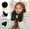 imageSukeen Kids Winter Gloves Touchscreen AntiSlip Kids Cycling Gloves for Kids Boys Girls Lightweight Boys Gloves for Running Cycling Biking Sports OutdoorBlack