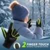 imageSukeen Kids Winter Gloves Touchscreen AntiSlip Kids Cycling Gloves for Kids Boys Girls Lightweight Boys Gloves for Running Cycling Biking Sports OutdoorGreen