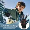 imageSukeen Kids Winter Gloves Touchscreen AntiSlip Kids Cycling Gloves for Kids Boys Girls Lightweight Boys Gloves for Running Cycling Biking Sports OutdoorBlue