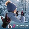 imageSukeen Kids Winter Gloves Touchscreen AntiSlip Kids Cycling Gloves for Kids Boys Girls Lightweight Boys Gloves for Running Cycling Biking Sports OutdoorRose Red