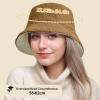 imageSukeen Oversized Winter Bucket Hat for Big Heads Large Faux Fur Bucket Hat Fluffy Warm Hat Trendy Fisherman Cap for DailyBrown