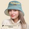 imageSukeen Oversized Winter Bucket Hat for Big Heads Large Faux Fur Bucket Hat Fluffy Warm Hat Trendy Fisherman Cap for DailyLight Blue