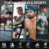 imageSukeen Sports Headbands for Men Moisture Wicking Sweat Bands Headbands NonSlip Breathable Elastic Sweatband Running Headband for Yoga Tennis Fitness WorkoutBlackDark GrayGrayDark BlueBlueWine Red