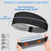 imageSukeen Sports Headbands for Men Moisture Wicking Sweat Bands Headbands NonSlip Breathable Elastic Sweatband Running Headband for Yoga Tennis Fitness WorkoutBlackDark GrayDark BlueGray