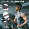 imageSukeen Sports Headbands for Men Moisture Wicking Sweat Bands Headbands NonSlip Breathable Elastic Sweatband Running Headband for Yoga Tennis Fitness WorkoutBlackDark GrayGray