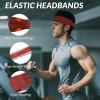 imageSukeen Sports Headbands for Men Moisture Wicking Sweat Bands Headbands NonSlip Breathable Elastic Sweatband Running Headband for Yoga Tennis Fitness WorkoutBlackDark GrayBlueWine Red