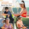 imageSukeen Sports Sun Visor for Women Men Lightweight Packable Running Visor Hat for RunningTennisGolfHikingBlack