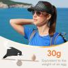 imageSukeen Sports Sun Visor for Women Men Lightweight Packable Running Visor Hat for RunningTennisGolfHikingBlack