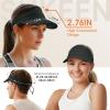 imageSukeen Sports Sun Visor for Women Men Lightweight Packable Running Visor Hat for RunningTennisGolfHikingBlack