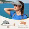 imageSukeen Sports Sun Visor for Women Men Lightweight Packable Running Visor Hat for RunningTennisGolfHikingGray