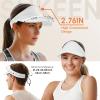 imageSukeen Sports Sun Visor for Women Men Lightweight Packable Running Visor Hat for RunningTennisGolfHikingWhite