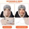 imageSukeen Trapper Hats Windproof Winter Hat Water Repellent Warm Hat Lightweight Earflap Hat with Mask for Cold Snow WeatherPink