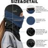 imageSukeen Winter Balaclava Face Mask Breathable Ski Mask for Men Women Warmer Bandana Face Cover Cold Neck Gaiters for OutdoorNavy Blue