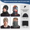 imageSukeen Winter Beanie Hat Scarf Set for Men Women Warm Hat with Faux Fleece Neck Warmer Cold Weather Caps for Cycling OutdoorBlack