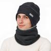 imageSukeen Winter Beanie Hat Scarf Set for Men Women Warm Hat with Faux Fleece Neck Warmer Cold Weather Caps for Cycling OutdoorBlack