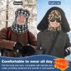 imageSukeen Winter Beanie Hat Scarf Set for Men Women Warm Hat with Faux Fleece Neck Warmer Cold Weather Caps for Cycling OutdoorBlack and White Grid