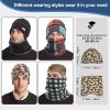 imageSukeen Winter Beanie Hat Scarf Set for Men Women Warm Hat with Faux Fleece Neck Warmer Cold Weather Caps for Cycling OutdoorLeopard Print