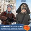 imageSukeen Winter Beanie Hat Scarf Set for Men Women Warm Hat with Faux Fleece Neck Warmer Cold Weather Caps for Cycling OutdoorMulti Color Splicing
