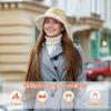 imageSukeen Winter Bucket Hat for Women Faux Fur Warm Hat Trendy Reversible Hats Windproof Fluffy Fisherman Cap for OutdoorBeige